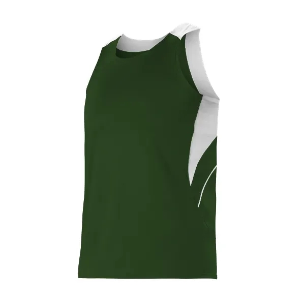 Two color tank with contrast color self-material inserts on shoulders, curved... from ASI 37461 Augusta Sportswear