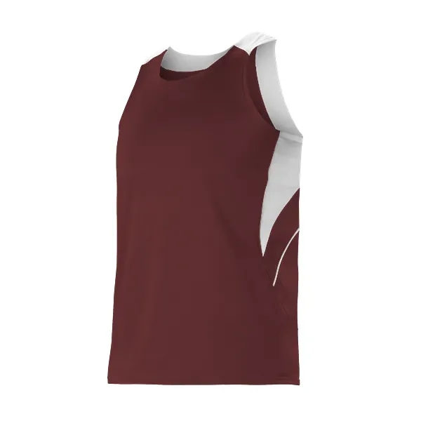 Two color tank with contrast color self-material inserts on shoulders, curved... from ASI 37461 Augusta Sportswear