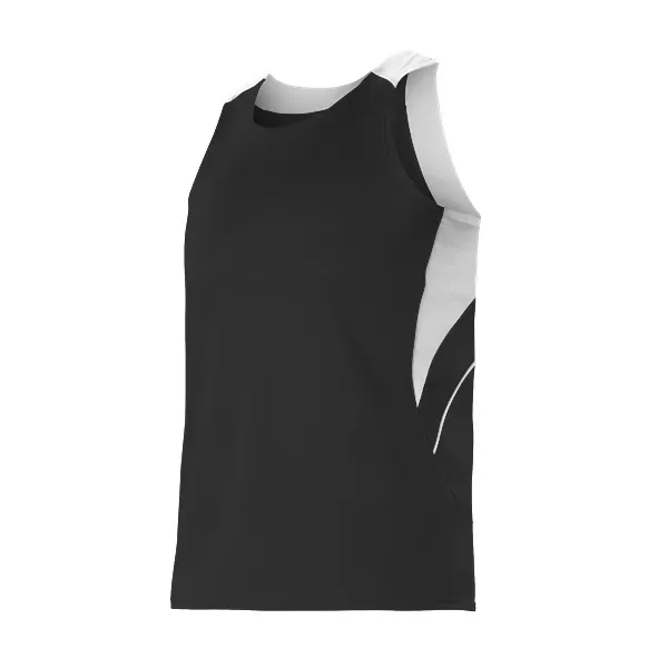 Two color tank with contrast color self-material inserts on shoulders, curved... from ASI 37461 Augusta Sportswear