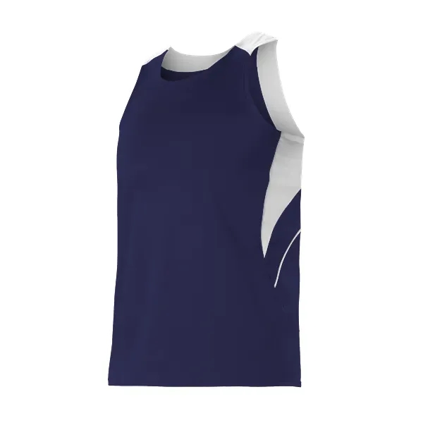 Two color tank with contrast color self-material inserts on shoulders, curved... from ASI 37461 Augusta Sportswear