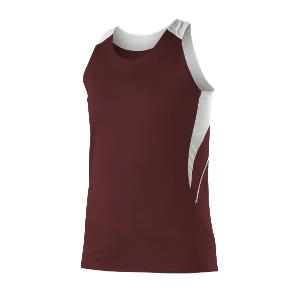 Women's track tank with contrast color, self-material inserts on shoulders, curved... from ASI 37461 Augusta Sportswear