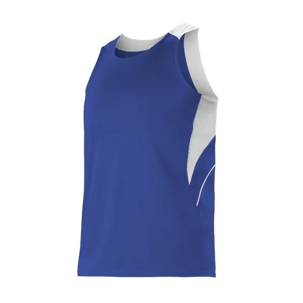 Two color tank with contrast color self-material inserts on shoulders, curved... from ASI 37461 Augusta Sportswear