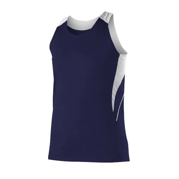 Women's track tank with contrast color, self-material inserts on shoulders, curved... from ASI 37461 Augusta Sportswear