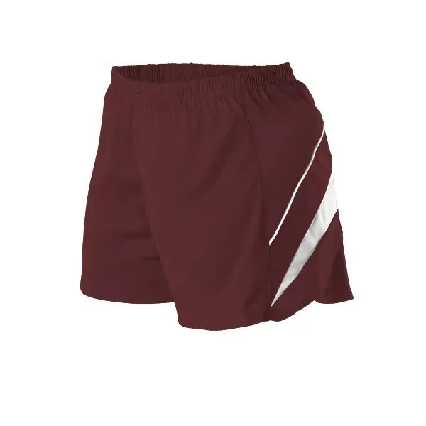 Women's track shorts with self-material contrast color side inserts/piping tricot knit.... from ASI 37461 Augusta Sportswear