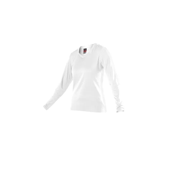 Women's long sleeve volleyball jersey with side and front collar inserts,... from ASI 37461 Augusta Sportswear