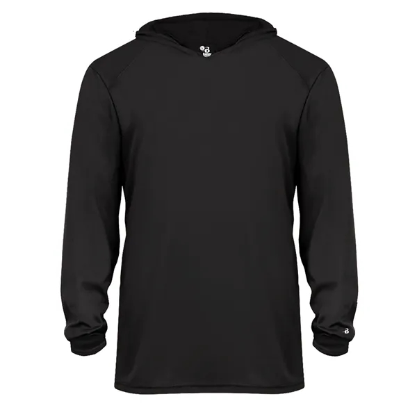 Long sleeve hooded t-shirt with paneled shoulder for maximum movement.... from ASI 37461 Augusta Sportswear
