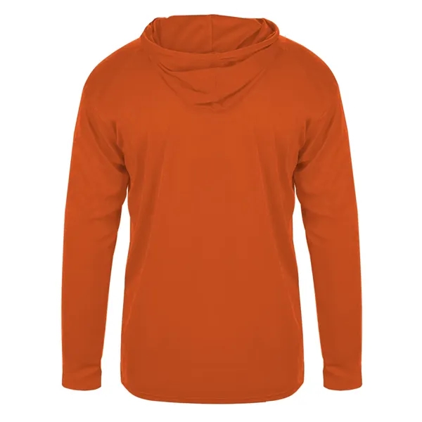 Long sleeve hooded t-shirt with paneled shoulder for maximum movement.... from ASI 37461 Augusta Sportswear