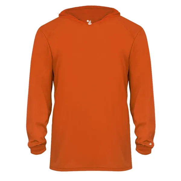Long sleeve hooded t-shirt with paneled shoulder for maximum movement.... from ASI 37461 Augusta Sportswear