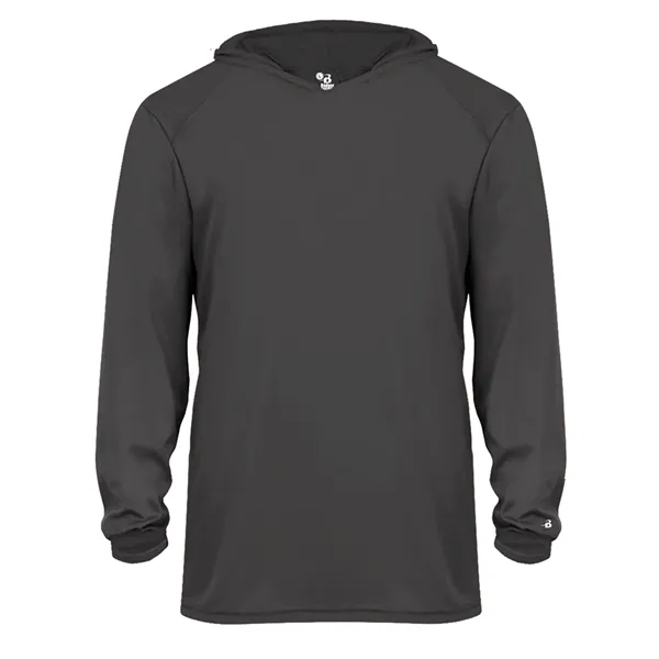 Long sleeve hooded t-shirt with paneled shoulder for maximum movement.... from ASI 37461 Augusta Sportswear