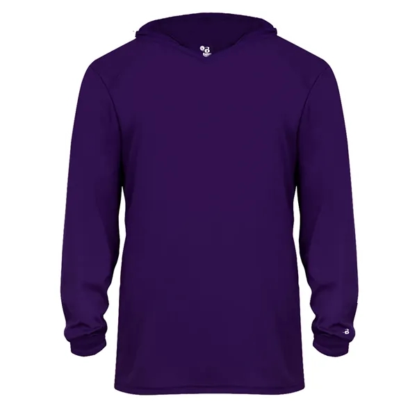 Long sleeve hooded t-shirt with paneled shoulder for maximum movement.... from ASI 37461 Augusta Sportswear