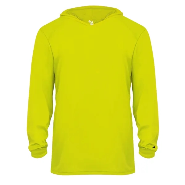 Long sleeve hooded t-shirt with paneled shoulder for maximum movement.... from ASI 37461 Augusta Sportswear