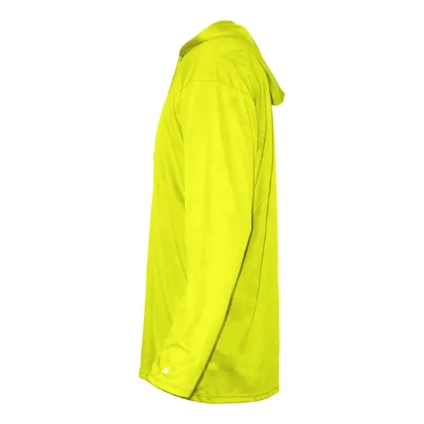 Long sleeve hooded t-shirt with paneled shoulder for maximum movement.... from ASI 37461 Augusta Sportswear