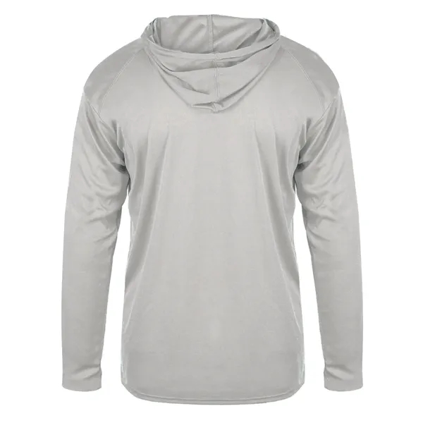 Long sleeve hooded t-shirt with paneled shoulder for maximum movement.... from ASI 37461 Augusta Sportswear