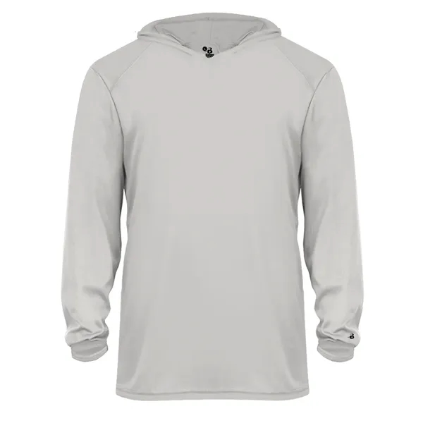 Long sleeve hooded t-shirt with paneled shoulder for maximum movement.... from ASI 37461 Augusta Sportswear