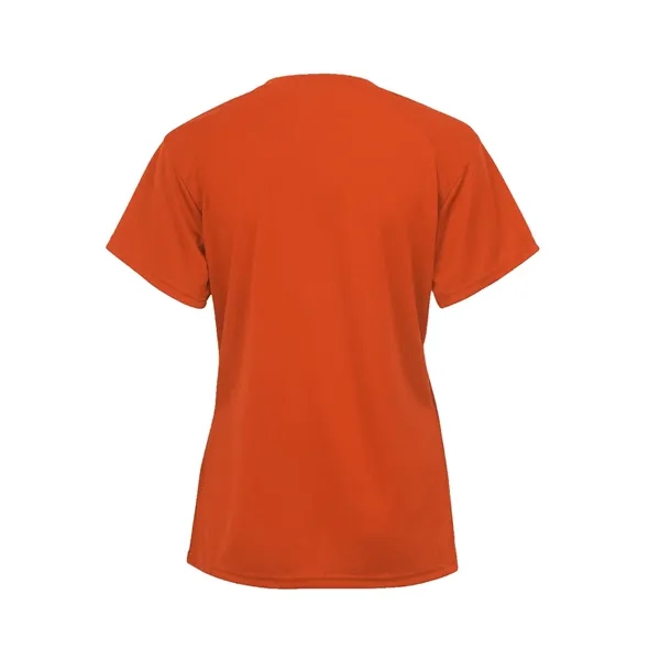 Women's tee with self-fabric collar, paneled shoulder for maximum movement, double-needle... from ASI 37461 Augusta Sportswear