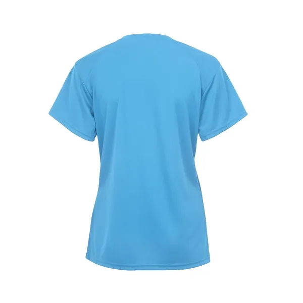 Women's tee with self-fabric collar, paneled shoulder for maximum movement, double-needle... from ASI 37461 Augusta Sportswear
