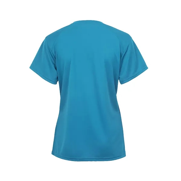 Women's tee with self-fabric collar, paneled shoulder for maximum movement, double-needle... from ASI 37461 Augusta Sportswear