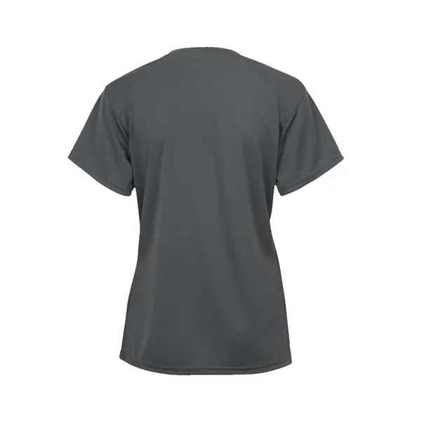 Women's tee with self-fabric collar, paneled shoulder for maximum movement, double-needle... from ASI 37461 Augusta Sportswear