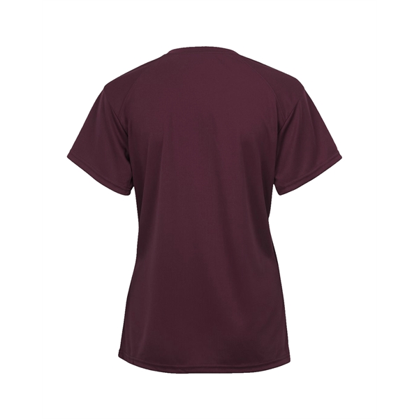 Women's tee with self-fabric collar, paneled shoulder for maximum movement, double-needle... from ASI 37461 Augusta Sportswear