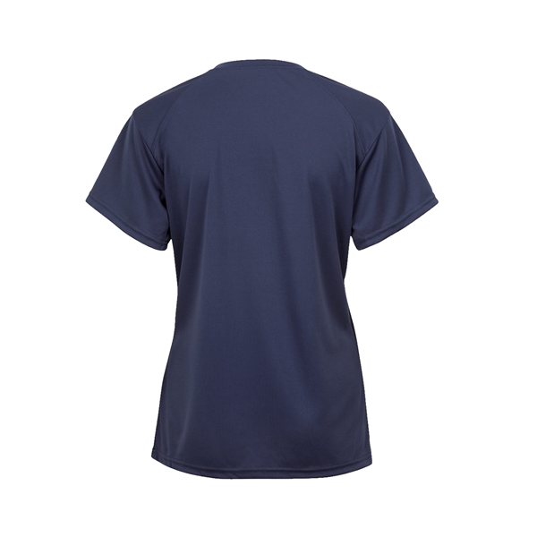 Women's tee with self-fabric collar, paneled shoulder for maximum movement, double-needle... from ASI 37461 Augusta Sportswear