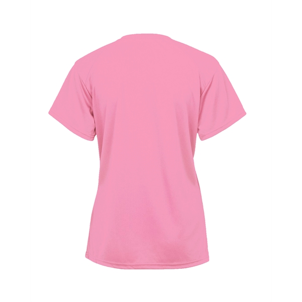 Women's tee with self-fabric collar, paneled shoulder for maximum movement, double-needle... from ASI 37461 Augusta Sportswear