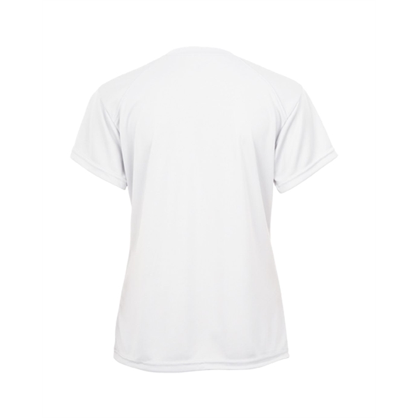 Women's tee with self-fabric collar, paneled shoulder for maximum movement, double-needle... from ASI 37461 Augusta Sportswear