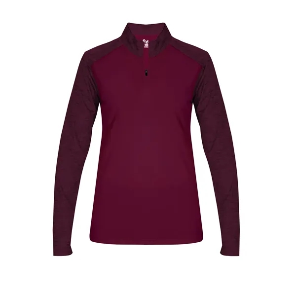 The Ladies Tonal Blend 1/4 Zip Pullover is made from 100%... from ASI 37461 Augusta Sportswear