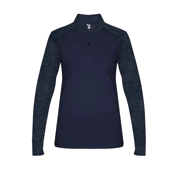 The Ladies Tonal Blend 1/4 Zip Pullover is made from 100%... from ASI 37461 Augusta Sportswear
