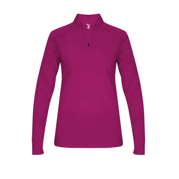 The Ladies Tonal Blend 1/4 Zip Pullover is made from 100%... from ASI 37461 Augusta Sportswear
