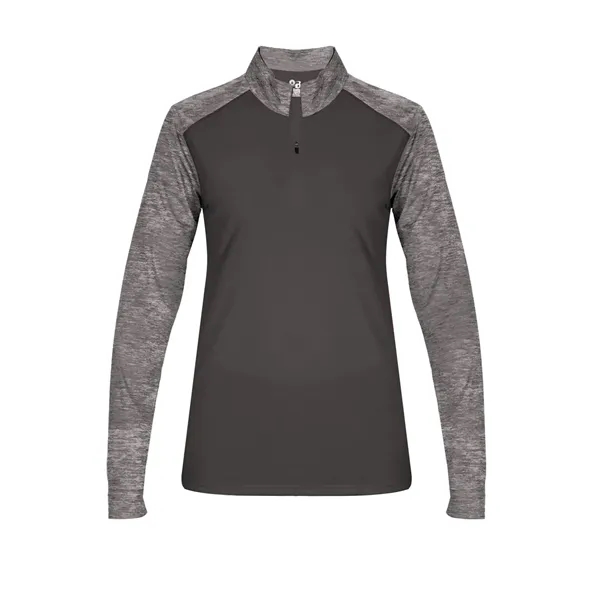 The Ladies Tonal Blend 1/4 Zip Pullover is made from 100%... from ASI 37461 Augusta Sportswear