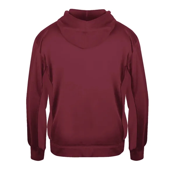 Fleece hoodie with Badger sport paneled shoulder for maximum movement, side... from ASI 37461 Augusta Sportswear