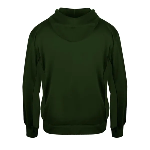Fleece hoodie with Badger sport paneled shoulder for maximum movement, side... from ASI 37461 Augusta Sportswear