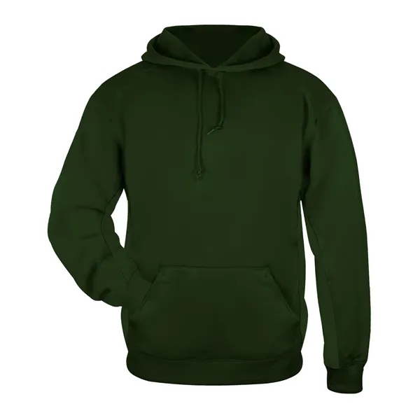 Fleece hoodie with Badger sport paneled shoulder for maximum movement, side... from ASI 37461 Augusta Sportswear