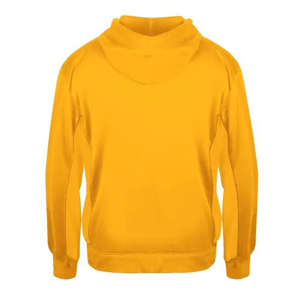 Fleece hoodie with Badger sport paneled shoulder for maximum movement, side... from ASI 37461 Augusta Sportswear