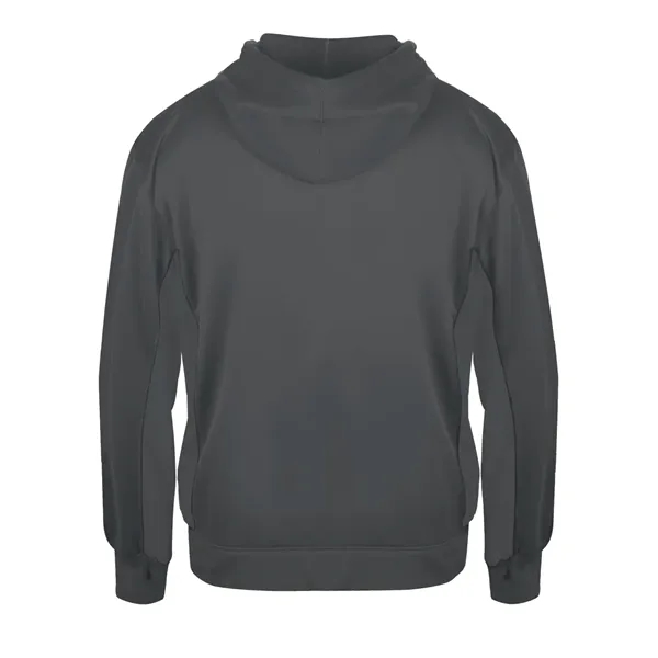 Fleece hoodie with Badger sport paneled shoulder for maximum movement, side... from ASI 37461 Augusta Sportswear