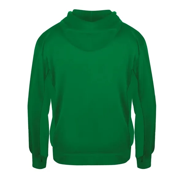 Fleece hoodie with Badger sport paneled shoulder for maximum movement, side... from ASI 37461 Augusta Sportswear