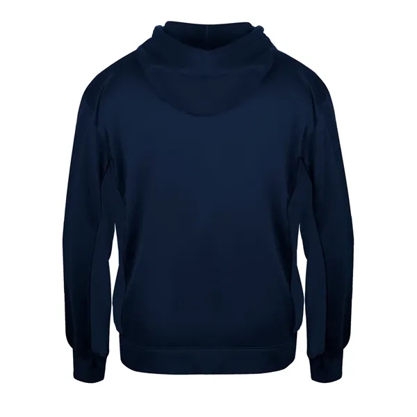 Fleece hoodie with Badger sport paneled shoulder for maximum movement, side... from ASI 37461 Augusta Sportswear