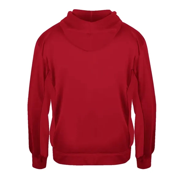 Fleece hoodie with Badger sport paneled shoulder for maximum movement, side... from ASI 37461 Augusta Sportswear