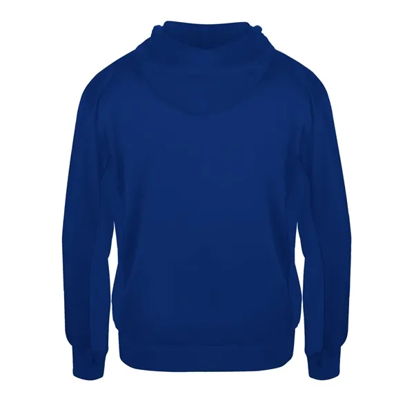 Fleece hoodie with Badger sport paneled shoulder for maximum movement, side... from ASI 37461 Augusta Sportswear