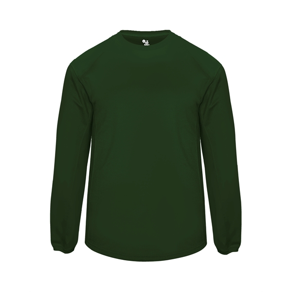 Fleece pullover with shoulder and underarm textured waffle weave panels, poly... from ASI 37461 Augusta Sportswear