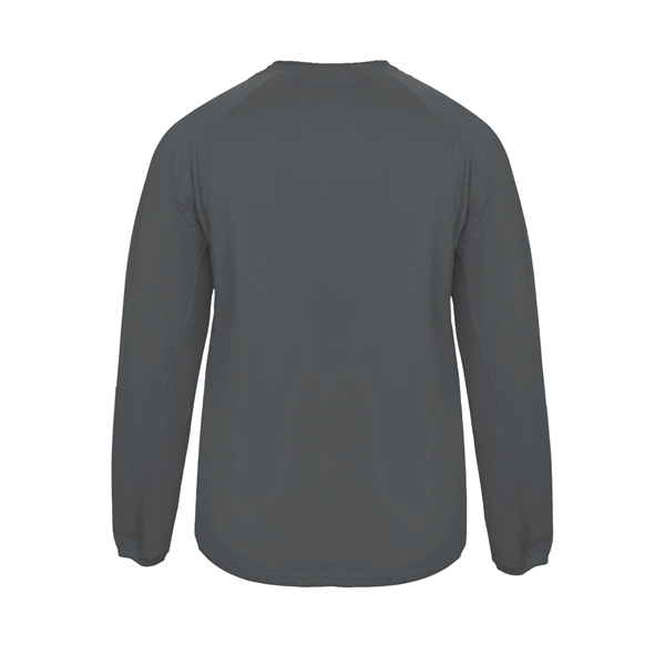 Fleece pullover with shoulder and underarm textured waffle weave panels, poly... from ASI 37461 Augusta Sportswear