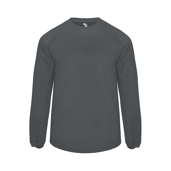Fleece pullover with shoulder and underarm textured waffle weave panels, poly... from ASI 37461 Augusta Sportswear
