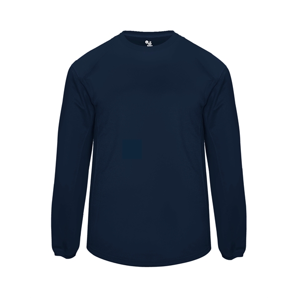 Fleece pullover with shoulder and underarm textured waffle weave panels, poly... from ASI 37461 Augusta Sportswear