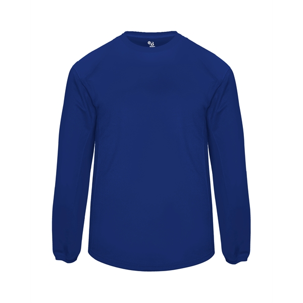 Fleece pullover with shoulder and underarm textured waffle weave panels, poly... from ASI 37461 Augusta Sportswear