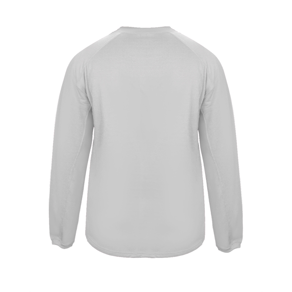 Fleece pullover with shoulder and underarm textured waffle weave panels, poly... from ASI 37461 Augusta Sportswear