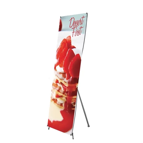 Carbon fiber X-style banner stand.... from ASI 30442 Above & Beyond Advertising Products