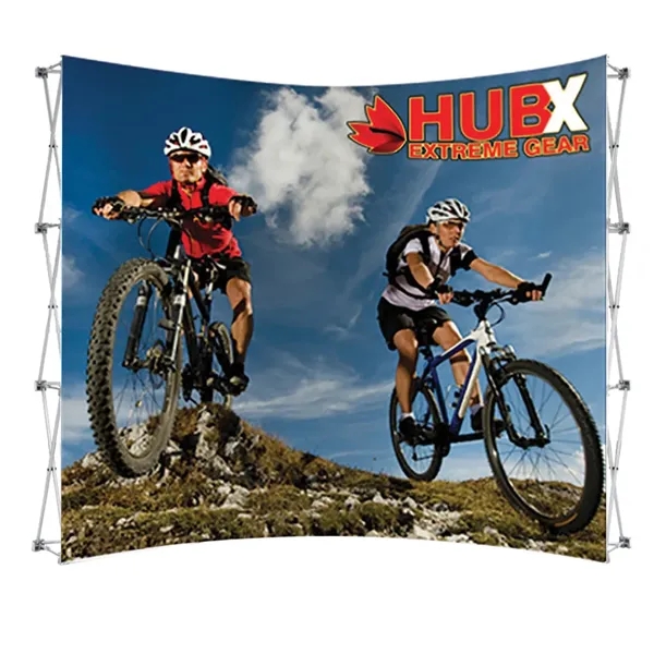 Curved fabric pop up display.... from ASI 30442 Above & Beyond Advertising Products