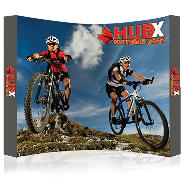 Curved fabric pop up display.... from ASI 30442 Above & Beyond Advertising Products