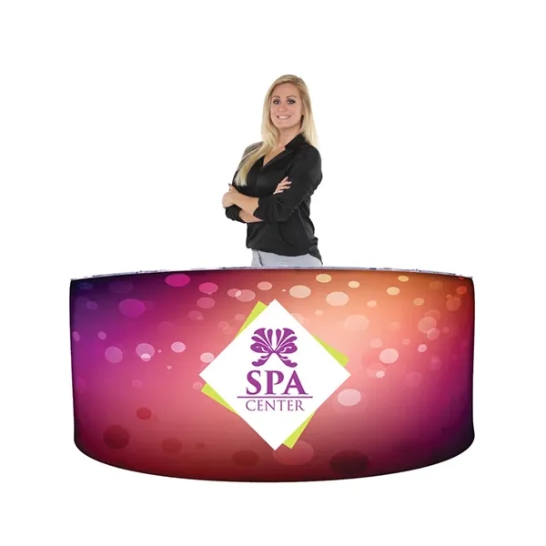 Curved fabric counter display.... from ASI 30442 Above & Beyond Advertising Products