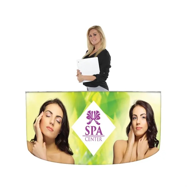 Curved fabric counter display.... from ASI 30442 Above & Beyond Advertising Products